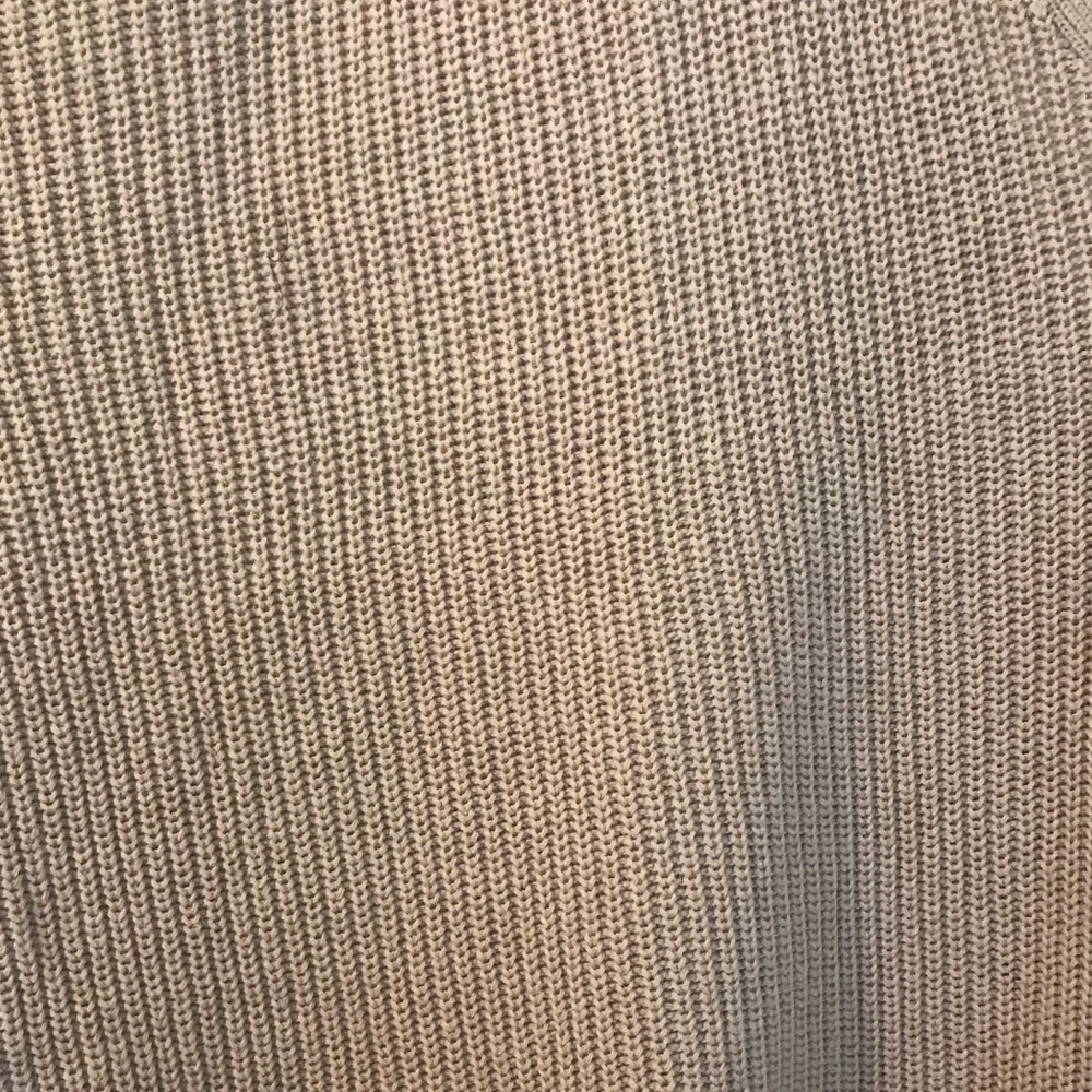 TOBI  Deep V wide neck oversized tan sweater - Picture 6 of 6
